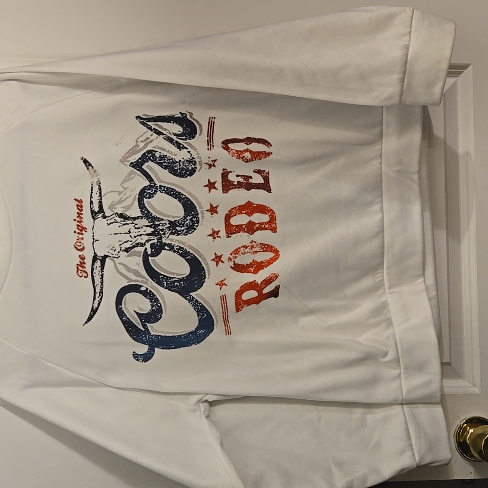 Coors White Sweatshirt with Rodeo Print